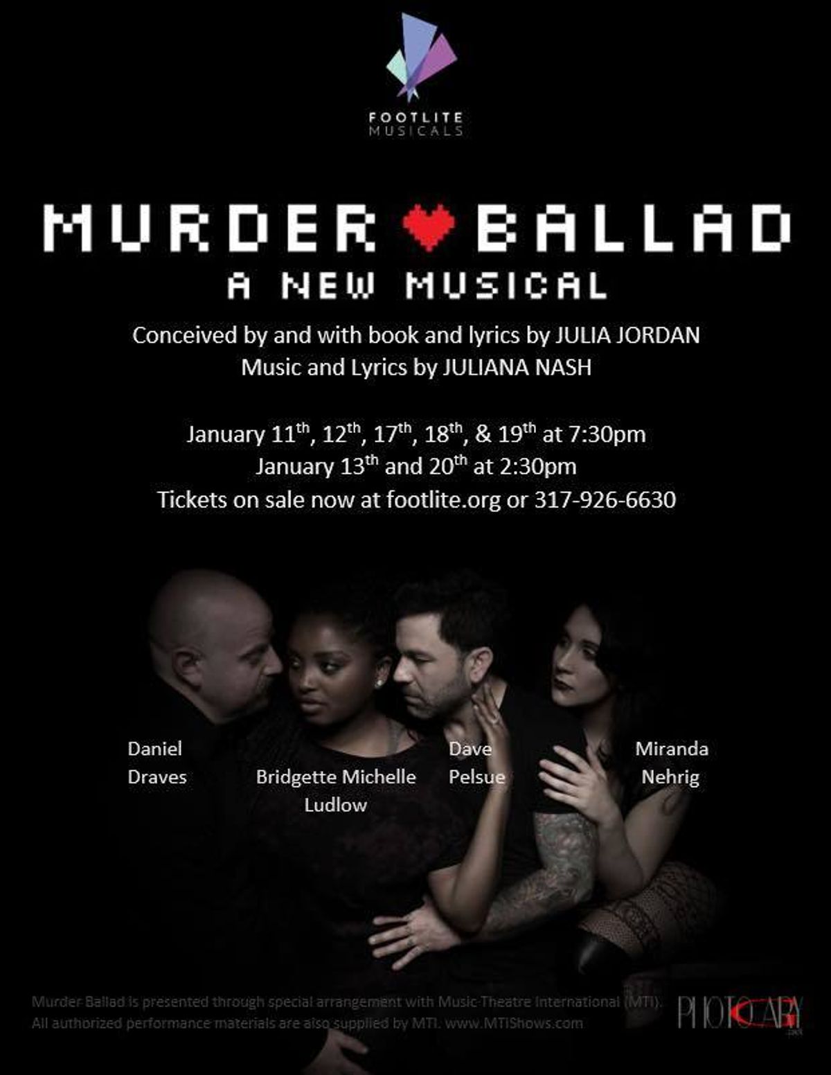 Murder Ballad Publicity Photos
All photos were taken by Gary Nelson with photogary.net