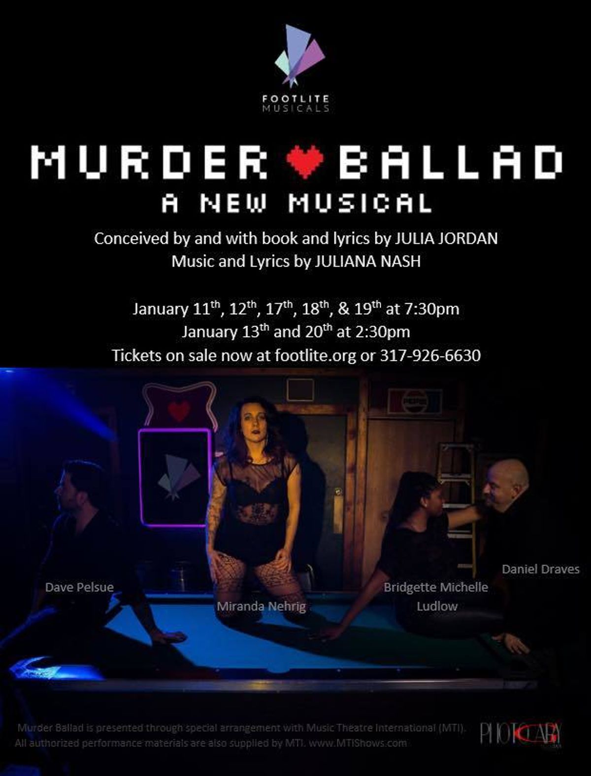 Publicity Photos of Murder Ballad at Footlite Musicals 

Photo taken by Gary Nelson with photogary.net