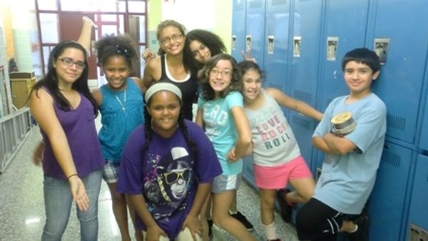 Some of the cast in the halls. 12