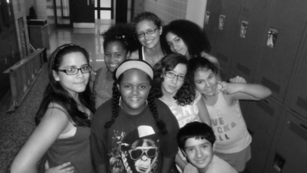 Some of the cast in the halls. 13