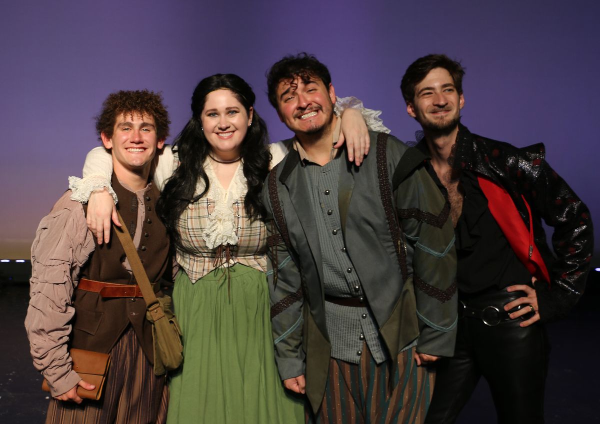 Nigel Bottom (Dylan Saavedra), Bea (Katie Voorhees), Nick Bottom (Alexander Zickafoose), and Shakespeare (Dylan Lack) Nigel Bottom (Dylan Saavedra), Bea (Katie Voorhees), Nick Bottom (Alexander Zickafoose), and Shakespeare (Dylan Lack)