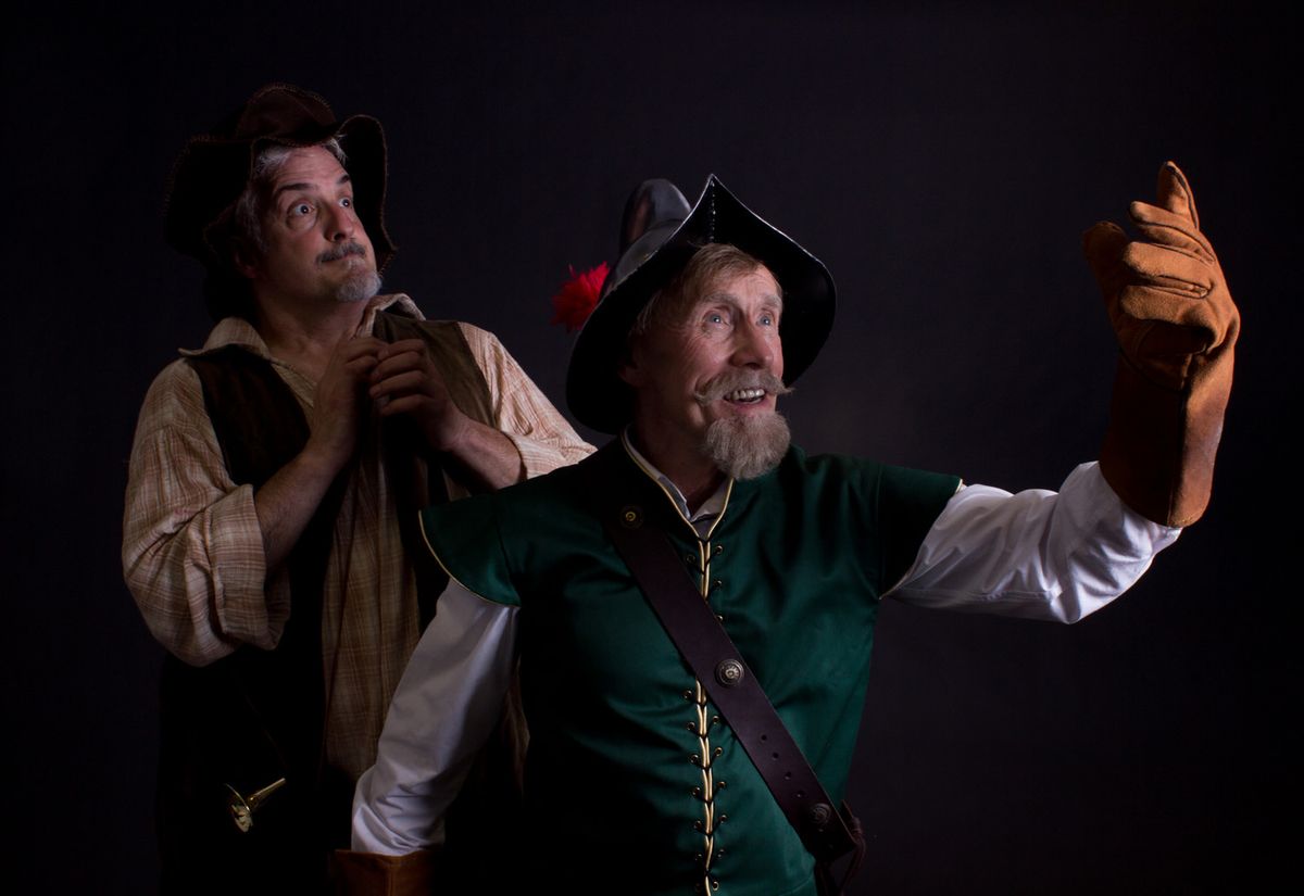 From left to right: Chris Finetti (Sancho Panza) and Richard Howarter (Cervantes/Quijana/Don Quixote) star in the Ghostlight Theatre Ensemble production of "Man of La Mancha," opening July 13, 2018 at the Theatre at Edna Hill in Brentwood, CA, running through July 22, 2018. Tickets are available at www.ghostlightte.org. From left to right: Chris Finetti (Sancho Panza) and Richard Howarter (Cervantes/Quijana/Don Quixote) star in the Ghostlight Theatre Ensemble production of "Man of La Mancha," opening July 13, 2018 at the Theatre at Edna Hill in Brentwood, CA, running through July 22, 2018. Tickets are available at www.ghostlightte.org.