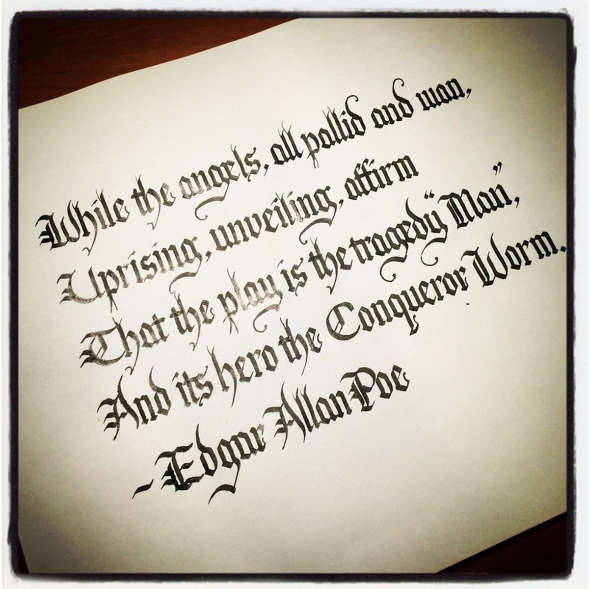 The Ending of A Play In A Poem: An illustration of the final words in Edgar Allan Poe's classic poem 'The Conqueror Worm'. The Ending of A Play In A Poem: An illustration of the final words in Edgar Allan Poe's classic poem 'The Conqueror Worm'.
