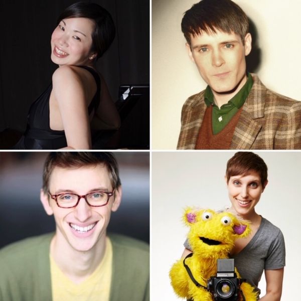 Vanessa May-lok Lee, piano & original narrative (photo credit:  Bo Huang)  Jacob Graham, puppeteer (photo credit:  Shervin Lainez)  Teddy Yudain, puppeteer (photo credit:  Xanthe Elbrick)  Ora Fruchter, Puppet designer, Puppetry consultant (photo credit:  Eric Michael Pearson) 1