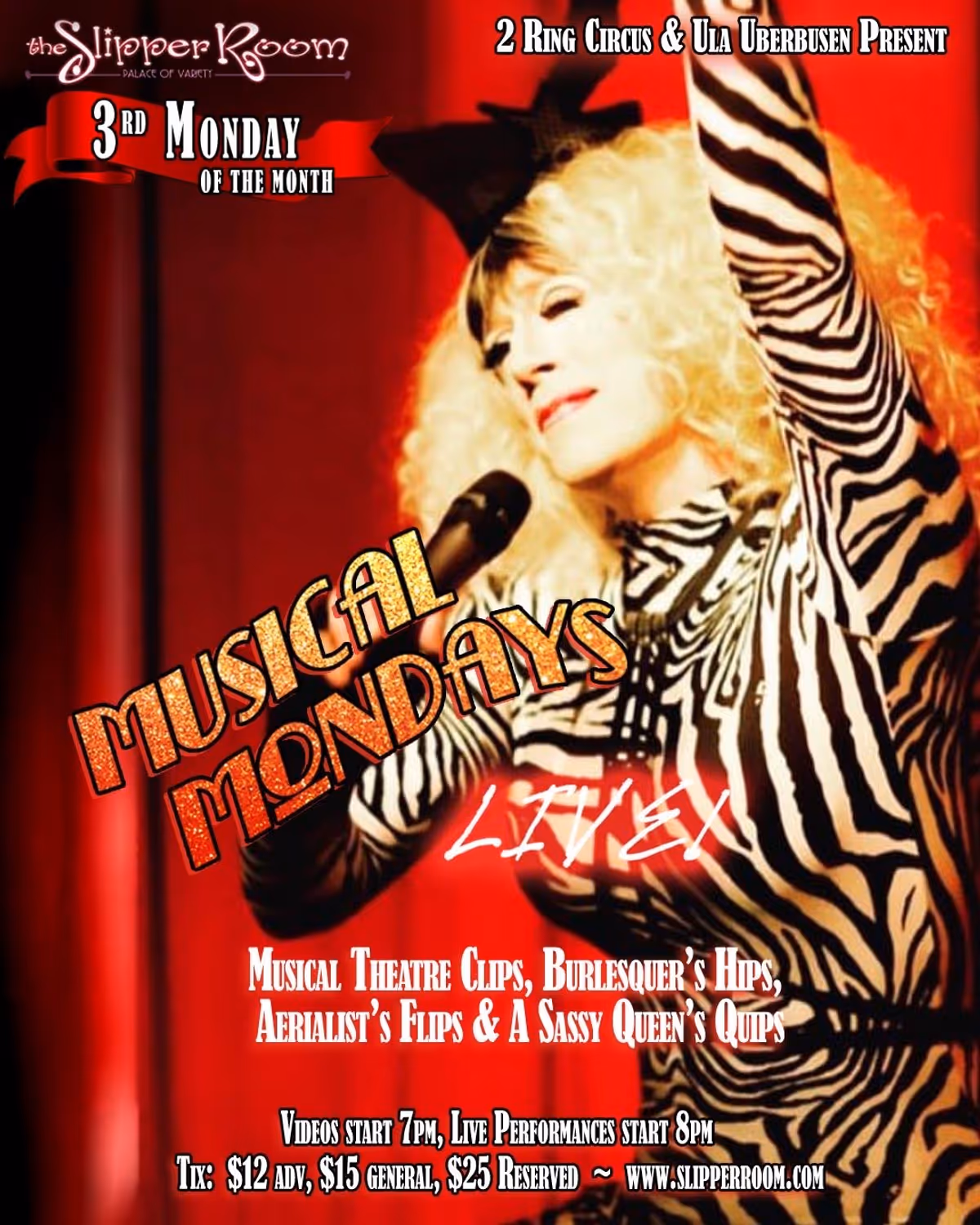 Fall in love with incomparable host Eve Starr! ????? Doors 7pm/Show 8pm. ?Musical Theatre Clips, Burlesquer?s Hips, Aerialist?s Flips, & A Sassy Queen?s Quips? Discounted advance tickets at ? slipperroomnyc(dot)com  ?????  #musicalmondayslive is presented by @ulauberbusen & @2ringcircus and continues on the 3rd Monday of the month at the @slipperroomnyc. The February 18 edition features performances by @eve.starr @iambenfranklin @aerialjosh @ulauberbusen @mr.jackbarrow & @_theivoryfox_  ???  #musicalmondays #live #burlesque #boylesque #nycburlesque #cabaret #dragqueen #nycdrag #nycnightlife #burlesqueshow #singalong #broadway #musicaltheatre #showtunes #2ringcircus #nyc #circus #aerial #thingstodonyc #mondaynight #slipperroom #slipperroomnyc #liveentertainment