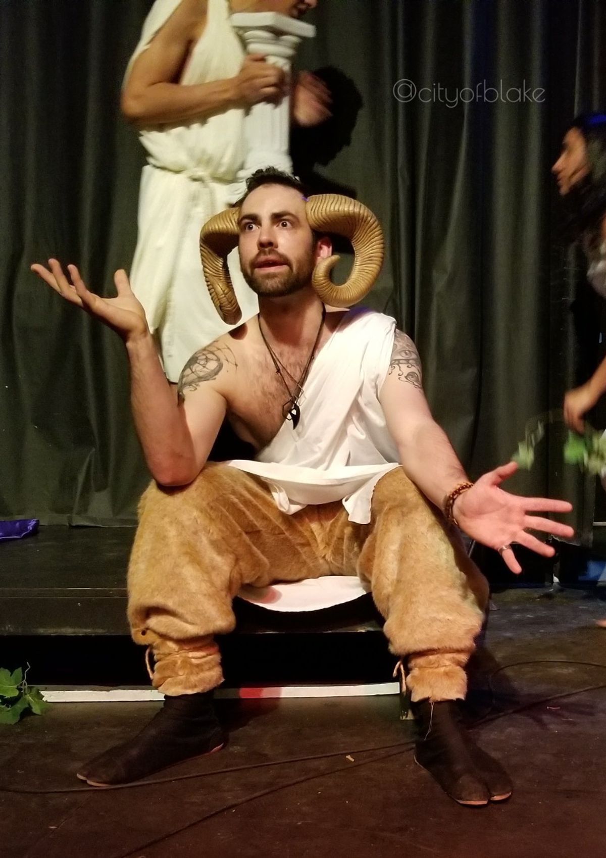 Pan (Max Wingert) describes his ennui during The PennyPan Cabaret Pan (Max Wingert) describes his ennui during The PennyPan Cabaret