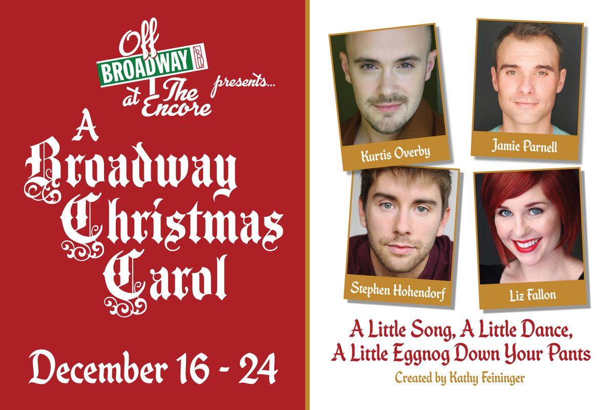 And, the all-star cast is made up of four very talented ABT alumni:    Jamie Parnell is currently part of The Company in Sweeney Todd: The Demon Barber of Fleet Street and has also appeared as Mr. Banks in Mary Poppins, Gaylord Ravenal in Show Boat and Nicky Arnstein in Funny Girl on the ABT stage.    Stephen Hohendorf, also on the stage of Sweeney Todd has also been in other ABT shows such as Fiddler on the Roof, Best Little Whorehouse in Texas, Mary Poppins and Camelot. Stephen was on the national tours of The Full Monty, Sesame Street Live!, and Pinkalicious.    Liz Fallon most recently starred as Clio/Kira in ABT?s production of Xanadu. She?s had several other starring roles in ABT shows such as, Fanny Brice in Funny Girl, Princess Fiona in Shrek the Musical, and Charity Hope Valentine in Sweet Charity.    Kurtis Overby, Associate Artistic Director at ABT, will no doubt bring a winning performance to A Broadway Christmas Carol. He has an extensive list of choreography credits, having won ariZoni Awards for his work on Anything Goes and 42nd Street. His performance list is also strong, including ABT?s Singing in the Rain, The Drowsy Chaperone, Cabaret and received an ariZoni nomination for his role as Bud Frump in How to Succeed?