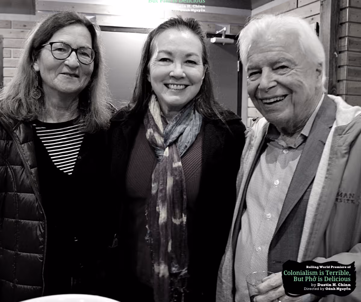 Design Preview Party for the rolling world premiere of "Colonialism is Terrible But Phở is Delicious" at Chance Theater. Photo by Daniel Meyers.