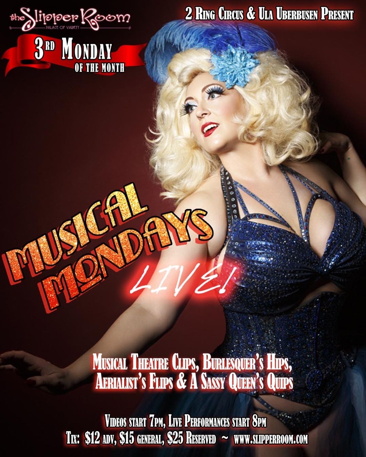 Featuring absolute knockout, Ula Uberbusen! ?????? Doors 7pm/Show 8pm. ?Musical Theatre Clips, Burlesquer?s Hips, Aerialist?s Flips, & A Sassy Queen?s Quips? Discounted advance tickets at ? slipperroomnyc(dot)com ????? #musicalmondayslive is presented by @ulauberbusen & @2ringcircus and continues on the 3rd Monday of the month at the @slipperroomnyc. The February 18 edition features performances by @eve.starr @iambenfranklin @aerialjosh @ulauberbusen @mr.jackbarrow & @_theivoryfox_ ??? #musicalmondays #live #burlesque #boylesque #nycburlesque #cabaret #dragqueen #nycdrag #nycnightlife #burlesqueshow #singalong #broadway #musicaltheatre #showtunes #2ringcircus #nyc #circus #aerial #thingstodonyc #mondaynight #slipperroom #slipperroomnyc #liveentertainment Featuring absolute knockout, Ula Uberbusen! ?????? Doors 7pm/Show 8pm. ?Musical Theatre Clips, Burlesquer?s Hips, Aerialist?s Flips, & A Sassy Queen?s Quips? Discounted advance tickets at ? slipperroomnyc(dot)com ????? #musicalmondayslive is presented by @ulauberbusen & @2ringcircus and continues on the 3rd Monday of the month at the @slipperroomnyc. The February 18 edition features performances by @eve.starr @iambenfranklin @aerialjosh @ulauberbusen @mr.jackbarrow & @_theivoryfox_ ??? #musicalmondays #live #burlesque #boylesque #nycburlesque #cabaret #dragqueen #nycdrag #nycnightlife #burlesqueshow #singalong #broadway #musicaltheatre #showtunes #2ringcircus #nyc #circus #aerial #thingstodonyc #mondaynight #slipperroom #slipperroomnyc #liveentertainment