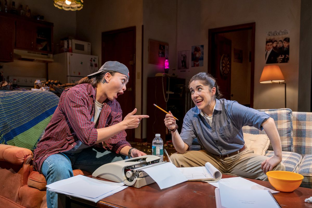 Lilli Hokama & Caitlin Nasema Cassidy in MATT & BEN at Kitchen Theatre Company