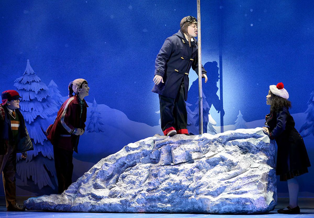 Photo Credit: Christian Dell’Edera as Flick and the Cast of A Christmas Story, The Musical. Photo by Gary Emord Netzley. Photo Credit: Christian Dell’Edera as Flick and the Cast of A Christmas Story, The Musical. Photo by Gary Emord Netzley.