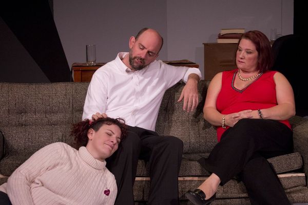From the left: Jill Luberto as Sylvia, Steven Siemiatkoski as Greg and  Jennifer Tellier as Kate. 2