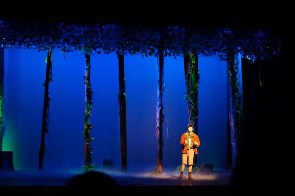 Cinderella escaping/hiding from the prince, while the Baker's wife discovering Cinderella has gold slippers. 2