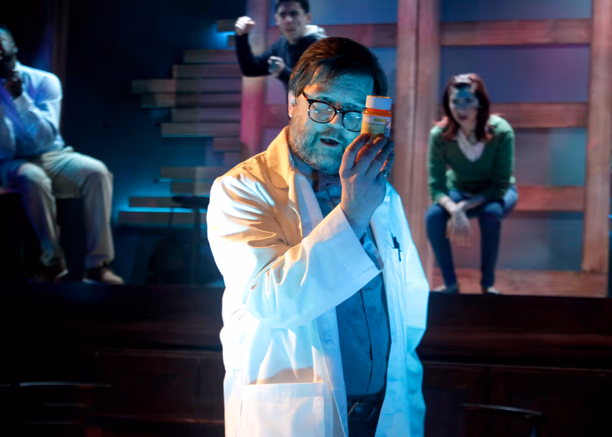 Ron Hastings in "Next to Normal," the Pulitzer Prize-winning musical by Tom Kitt and Brian Yorkey. Directed by Matthew McCray, with music direction by Stephen Hulsey, this brave and groundbreaking musical plays January 28 - February 27, 2022 at the Bette Aitken theater arts Center. Photo by Tanya Catiller. 