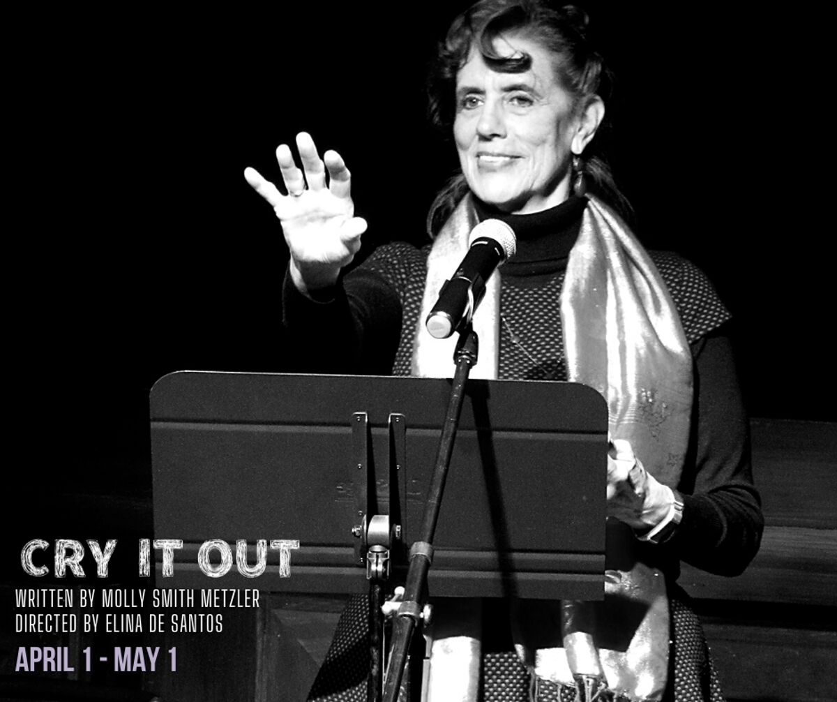 Director Elina de Santos giving a presentation at the Design Preview Party for "Cry It Out". "Cry it Out runs at Chance theater at Bette Aitken theater arts in Anaheim, CA Center April 1 - May 1, 2022. Photo Credit; Camryn Long