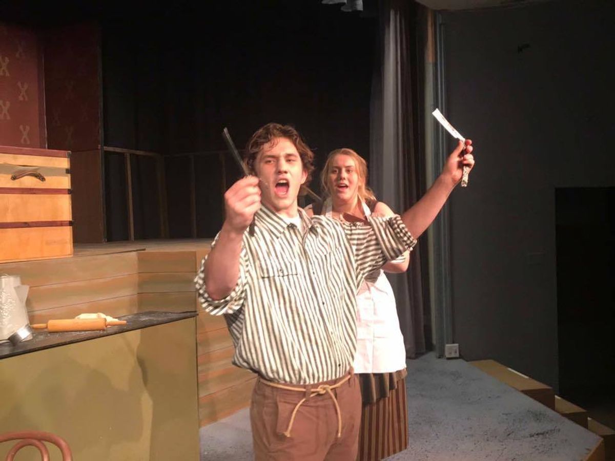 Sweeney Todd is reunited with his razors, while singing "My Friends".