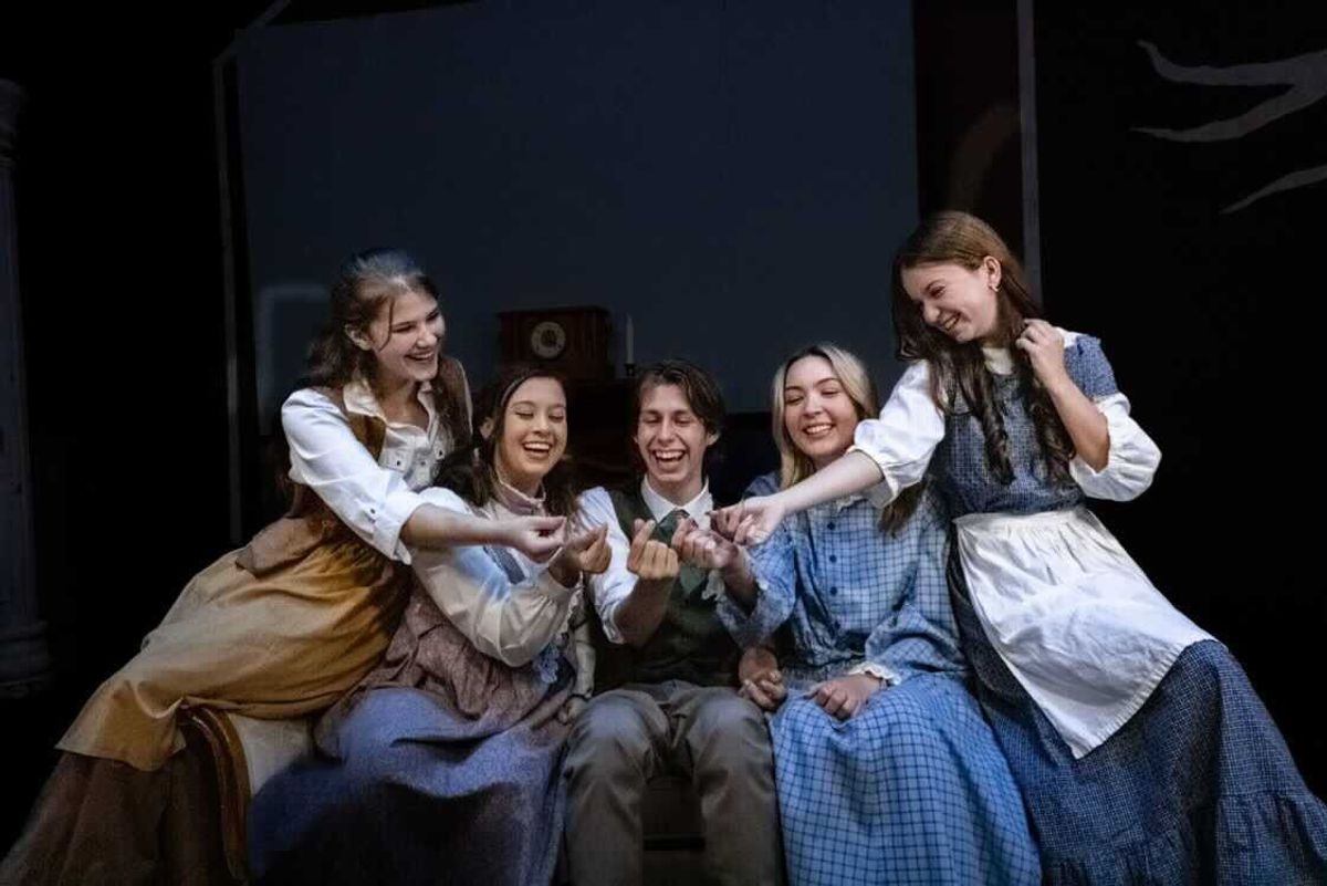 Jo (Lily Nelson), Amy (Alyssa Tipps), Laurie (Landon Kalin), Meg (Katherine Baier), and Beth (Macy Bonnett) appear as the March sisters and their best friend from Friday, July 29, through Sunday, August 7. Tickets are only $25, on sale now. Jo (Lily Nelson), Amy (Alyssa Tipps), Laurie (Landon Kalin), Meg (Katherine Baier), and Beth (Macy Bonnett) appear as the March sisters and their best friend from Friday, July 29, through Sunday, August 7. Tickets are only $25, on sale now.