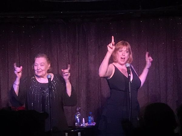 Evangeline Johns and Ariana Johns on stage at Don't Tell Mama. Photos by Nicolette Norton. 1