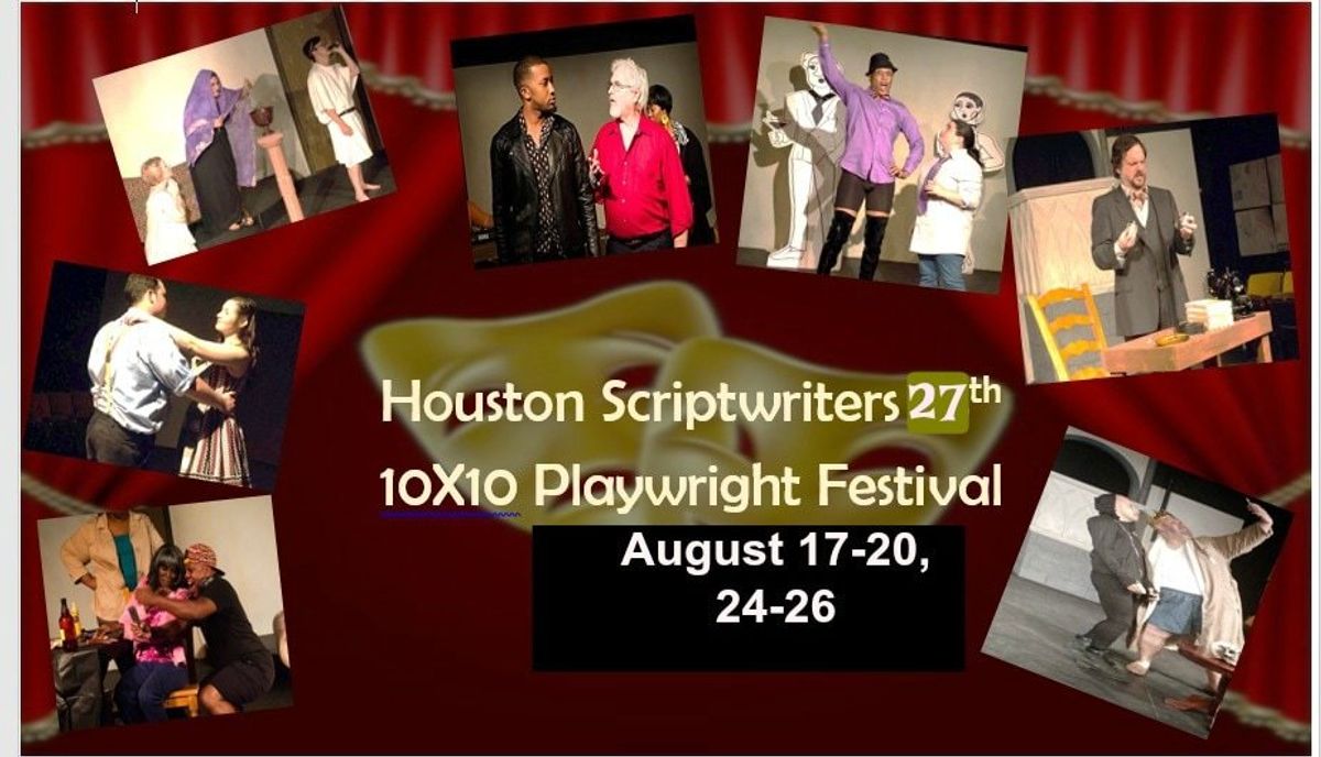 Photos of actors used for promotion in previous performances of the Ten By Ten productions.