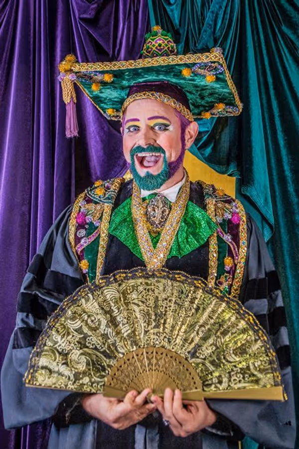 Professor Carl Nivale (Vatican Lokey) holds court during The Professor Carl Nivale Show.  Photo by Roy Guste. 3