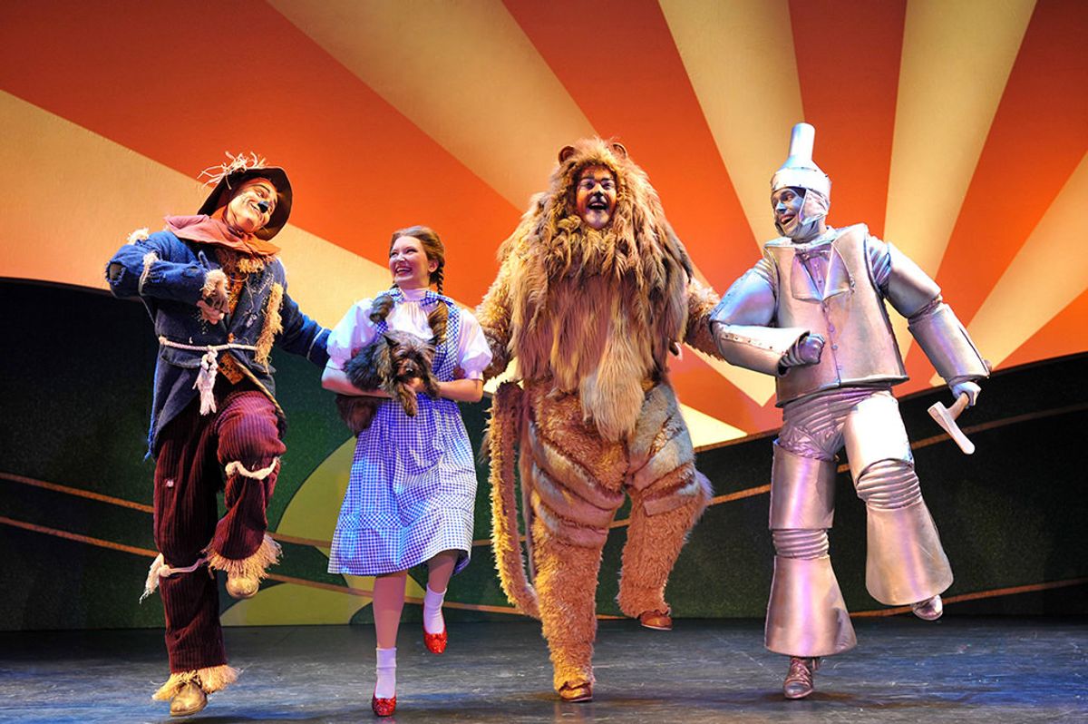 Photo: Dorothy and Friends (Adam Jepsen, Cassie Okenka, Dusty as Toto, Jesse Coleman and Peter Gosik) ©Peter Coombs Photo: Dorothy and Friends (Adam Jepsen, Cassie Okenka, Dusty as Toto, Jesse Coleman and Peter Gosik) ©Peter Coombs