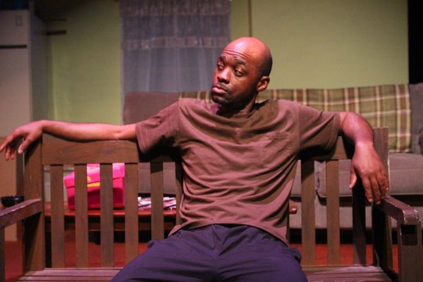 J.R. Bradford as "Buggy" in Soul Rep's regional premiere production of Katori Hall's gritty drama about gentrification, HURT VILLAGE.     Photo by Anyika McMillan-Herod 1