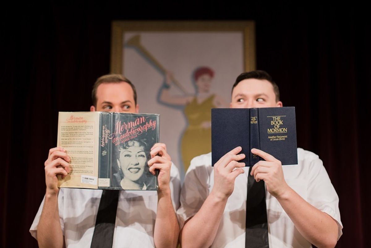 Collin Carver and Will Shindler in Book of Merman
photo by Katie Dessin