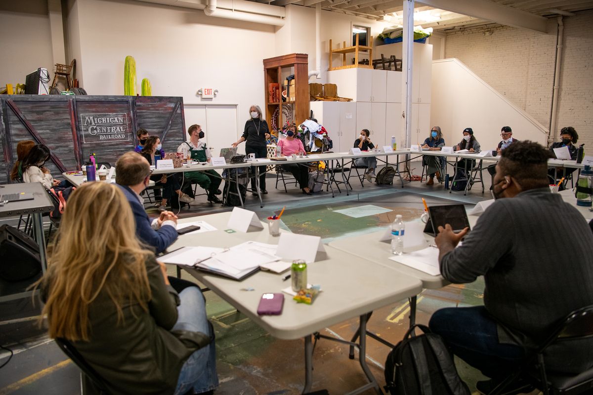 SPELLS OF THE SEA read-through. Photo by Jennifer A. Lin .