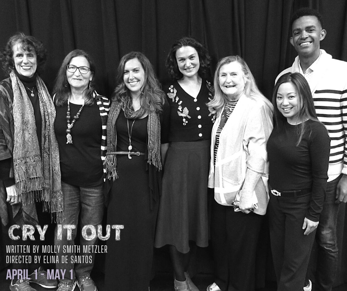 Elina de Santos, Rachelle Menaker (Associate Producer), Aubrey Saverino, Amanda Zarr, Liz Williams (Executive Producer), Angel Dumapias, and Seyto James during the first read through for "Cry It Out". "Cry it Out" runs at Chance Theater at Bette Aitken theater arts Center in Anaheim, CA April 1 - May 1, 2022. Elina de Santos, Rachelle Menaker (Associate Producer), Aubrey Saverino, Amanda Zarr, Liz Williams (Executive Producer), Angel Dumapias, and Seyto James during the first read through for "Cry It Out". "Cry it Out" runs at Chance Theater at Bette Aitken theater arts Center in Anaheim, CA April 1 - May 1, 2022.