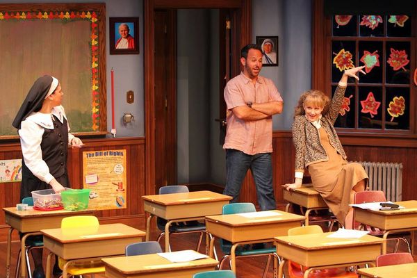 Andréa Morales de Castellano, Joshua Levine and Claire Kennedy in Hail Mary! - The Human Race Theatre Company 1