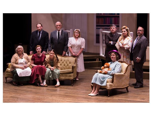 Cast Photo:
First row: JoEllen Myers (Mrs. Paddy), Sarah Tapparo (Florence), Kristi Hill (Fairy May), Marcie Warner (Ethel Savage)
Second Row: Dan Walmer (Hannibal), Harry Menear (Dr Emmett), Shelby Snyder (Miss Wilhelmina), Jack Ferry (Samuel Savage) Lorie Kimmel (Lily Belle), Mike Barber (Titus Savage) 1