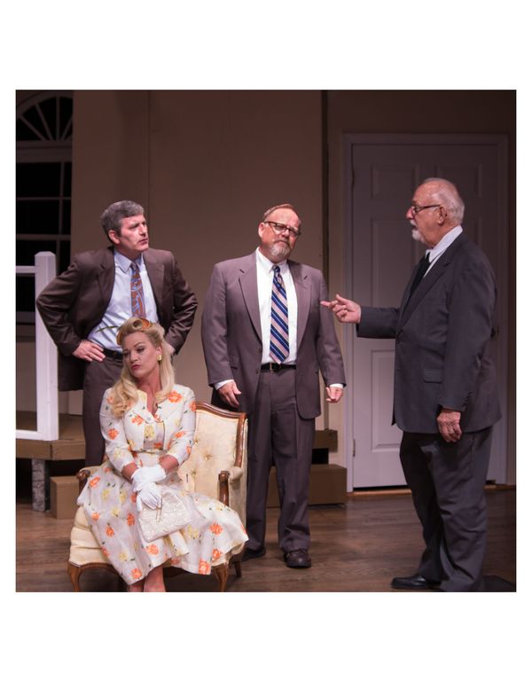 Cast Photo:
First row: JoEllen Myers (Mrs. Paddy), Sarah Tapparo (Florence), Kristi Hill (Fairy May), Marcie Warner (Ethel Savage)
Second Row: Dan Walmer (Hannibal), Harry Menear (Dr Emmett), Shelby Snyder (Miss Wilhelmina), Jack Ferry (Samuel Savage) Lorie Kimmel (Lily Belle), Mike Barber (Titus Savage) 3