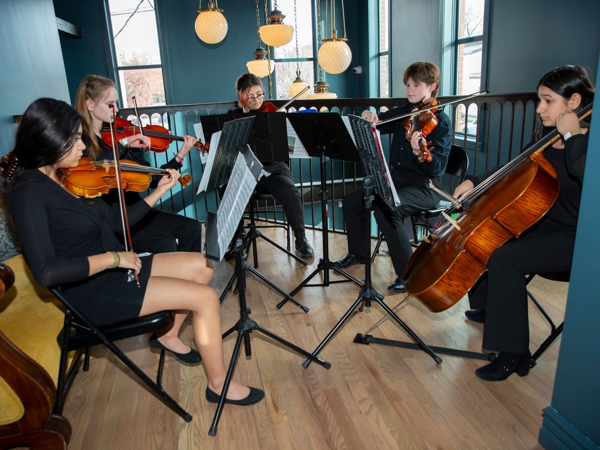 El Sistema Colorado music students (string quartet performance). El Sistema Colorado music students (string quartet performance).