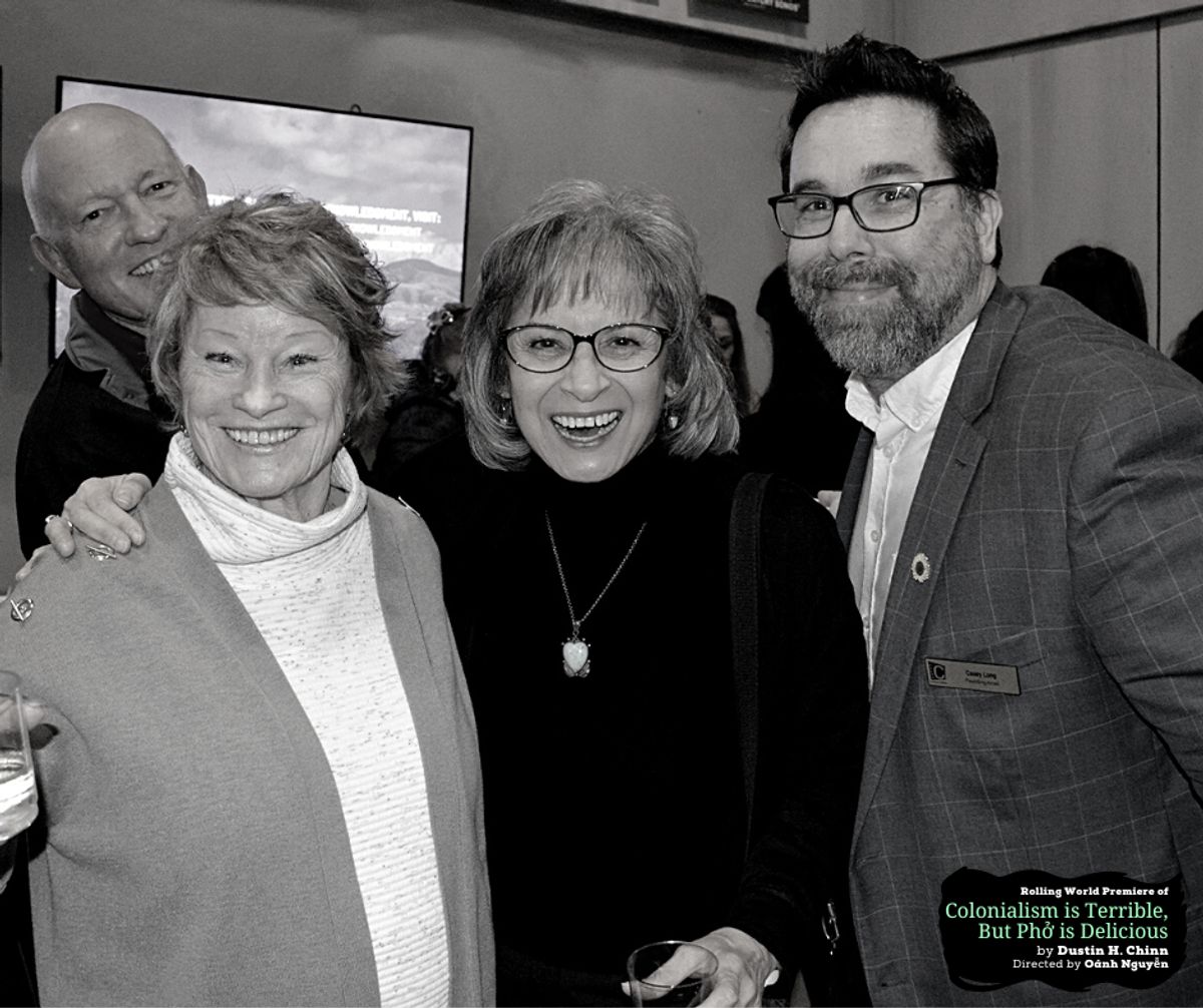 Design Preview Party for the rolling world premiere of "Colonialism is Terrible But Phở is Delicious" at Chance Theater. Photo by Daniel Meyers.