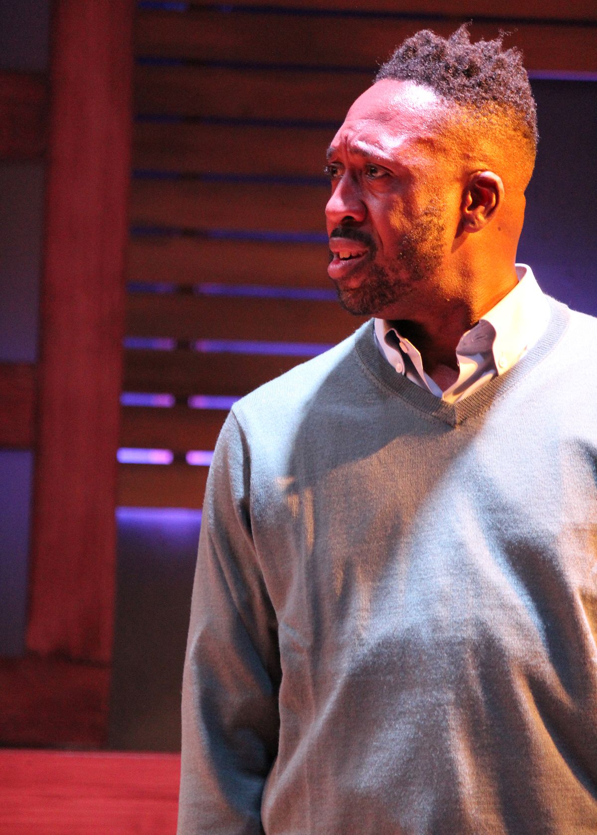 Tym Brown in "Next to Normal," the Pulitzer Prize-winning musical by Tom Kitt and Brian Yorkey. Directed by Matthew McCray, with music direction by Stephen Hulsey, this brave and groundbreaking musical plays January 28 - February 27, 2022 at the Bette Aitken theater arts Center. Photo by Camryn Long. 
