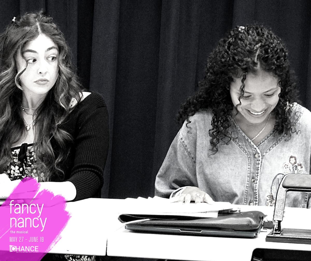 Jillian Batt and Juliet Parker at their first readthru of "Fancy Nancy, The Musical" Set to run May 27 - June 19, 2022 at the Bette Aitken theater arts Center, this TYA musical adaptation of the wildly popular book series returns by popular demand. 