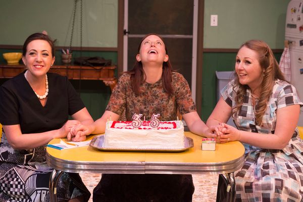 The Magrath sisters: Allison Learned, Julie Kaye Wolf, and Genevieve Price. Photo by Christine Fisk. 1