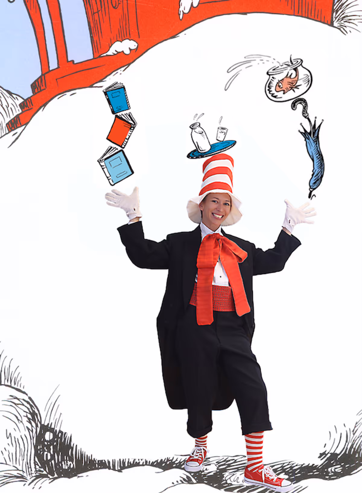 The Cat in the Hat (Rebecca Singer) invites you to Seussical the musical at the Waterville Opera House! The Cat in the Hat (Rebecca Singer) invites you to Seussical the musical at the Waterville Opera House!