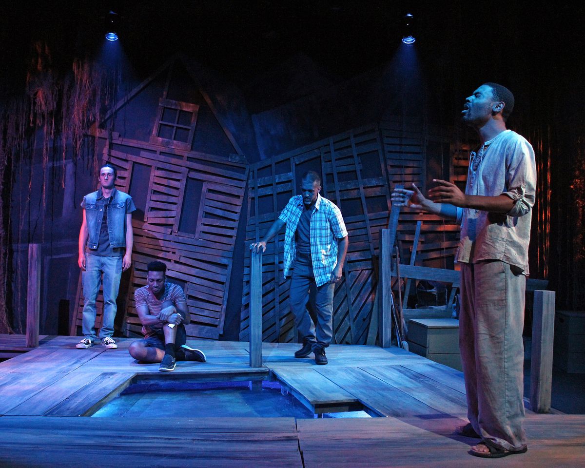 Timothy Hackbarth, Stefon Funderburke, Scott Norman and Jesse Boyd-Williams in Williamston Theatre's production of "The Magnolia Ballet Part 1" by Terry Guest. Photo by Chris Purchis. Timothy Hackbarth, Stefon Funderburke, Scott Norman and Jesse Boyd-Williams in Williamston Theatre's production of "The Magnolia Ballet Part 1" by Terry Guest. Photo by Chris Purchis.