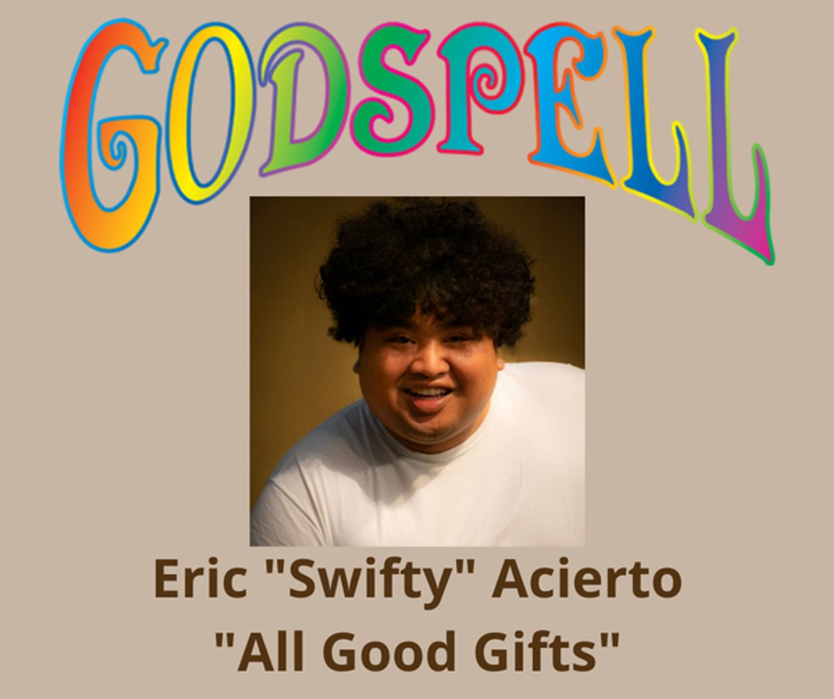 Eric "Swifty" Acierto singing "All Good Gifts." Eric "Swifty" Acierto singing "All Good Gifts."