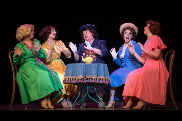 Peggy arrives in New York City hoping to become a Broadway star but faces adversity as she learns about show business and relationships. Between setbacks and growths, she conquers the city as the cast tap dances into your hearts with numbers including “We’re in the Money,” “Lullaby of Broadway,” “Shuffle Off to Buffalo” and the title song “42nd Street.” 4