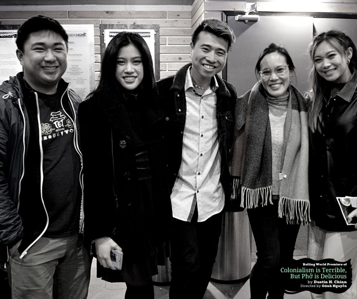Design Preview Party for the rolling world premiere of "Colonialism is Terrible But Phở is Delicious" at Chance Theater. Photo by Daniel Meyers.