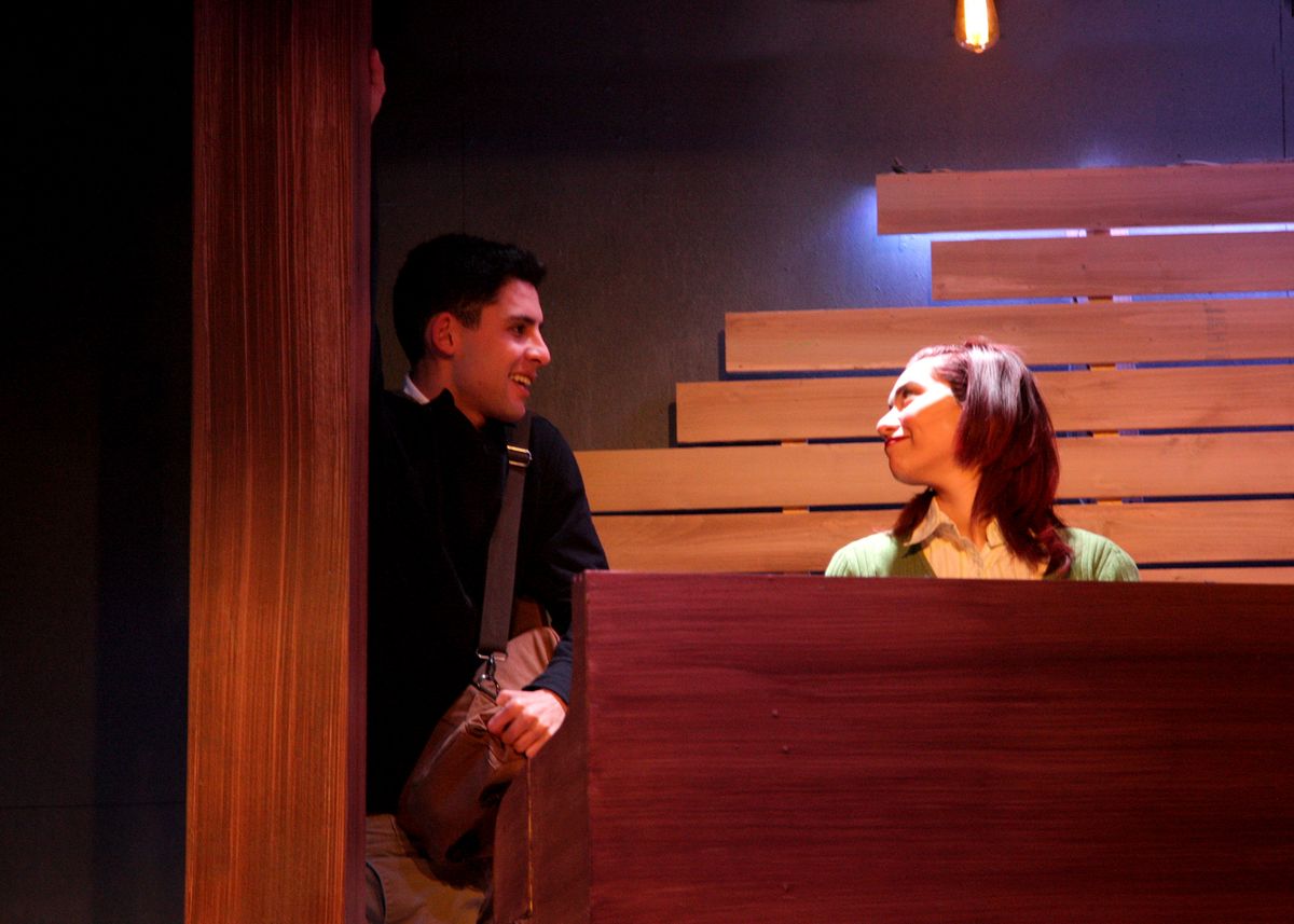Jared Machado and Angie Chavez in "Next to Normal," the Pulitzer Prize-winning musical by Tom Kitt and Brian Yorkey. Directed by Matthew McCray, with music direction by Stephen Hulsey, this brave and groundbreaking musical plays January 28 - February 27, 2022 at the Bette Aitken theater arts Center. Photo by Doug Catiller. 