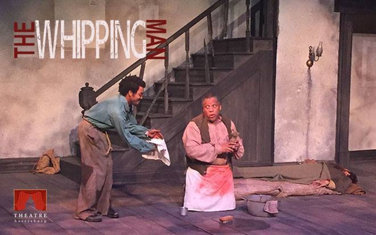 (L)-Jeremy Patterson (John), (Center)-David Payne (Simon), and (R)- Bill McCarthy (Caleb) in Theatre Harrisburg's production of THE WHIPPING MAN.