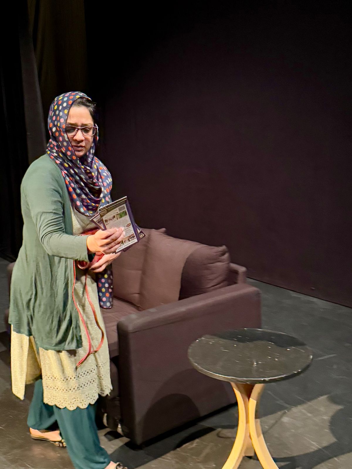 Benazir finds some pamphlets (Saima Huq) Benazir finds some pamphlets (Saima Huq)