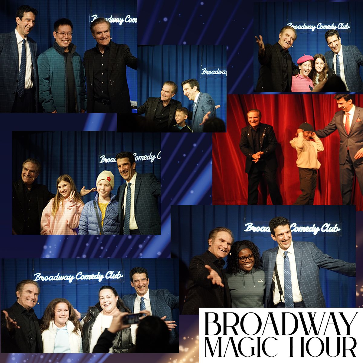 Audience members take photos with Jim Vines and Carl Mercurio