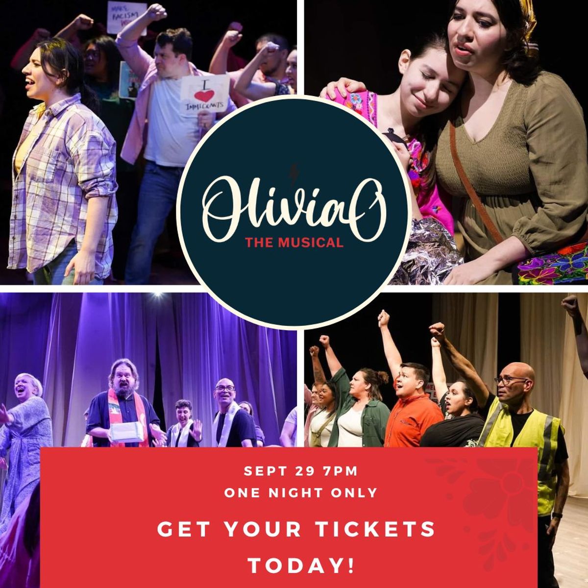 Come see Olivia O, The Musical at the Chain Theatre, Sunday Sept 29. A new immigration themed musical with soul-stirring melodies and a powerful story. Come see Olivia O, The Musical at the Chain Theatre, Sunday Sept 29. A new immigration themed musical with soul-stirring melodies and a powerful story.