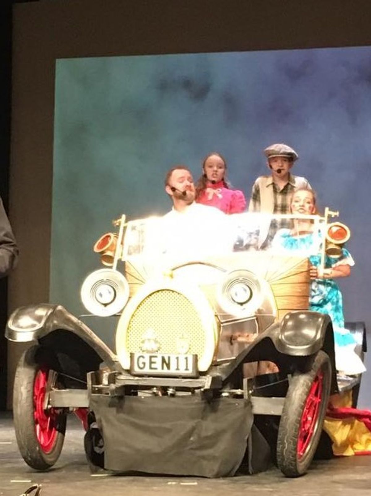 Jeremy Trader as Caractacus Potts, Merit Christensen as Truly Scrumptious, Michael Parker as Jeremy as Trinity Houts as Jemima.

