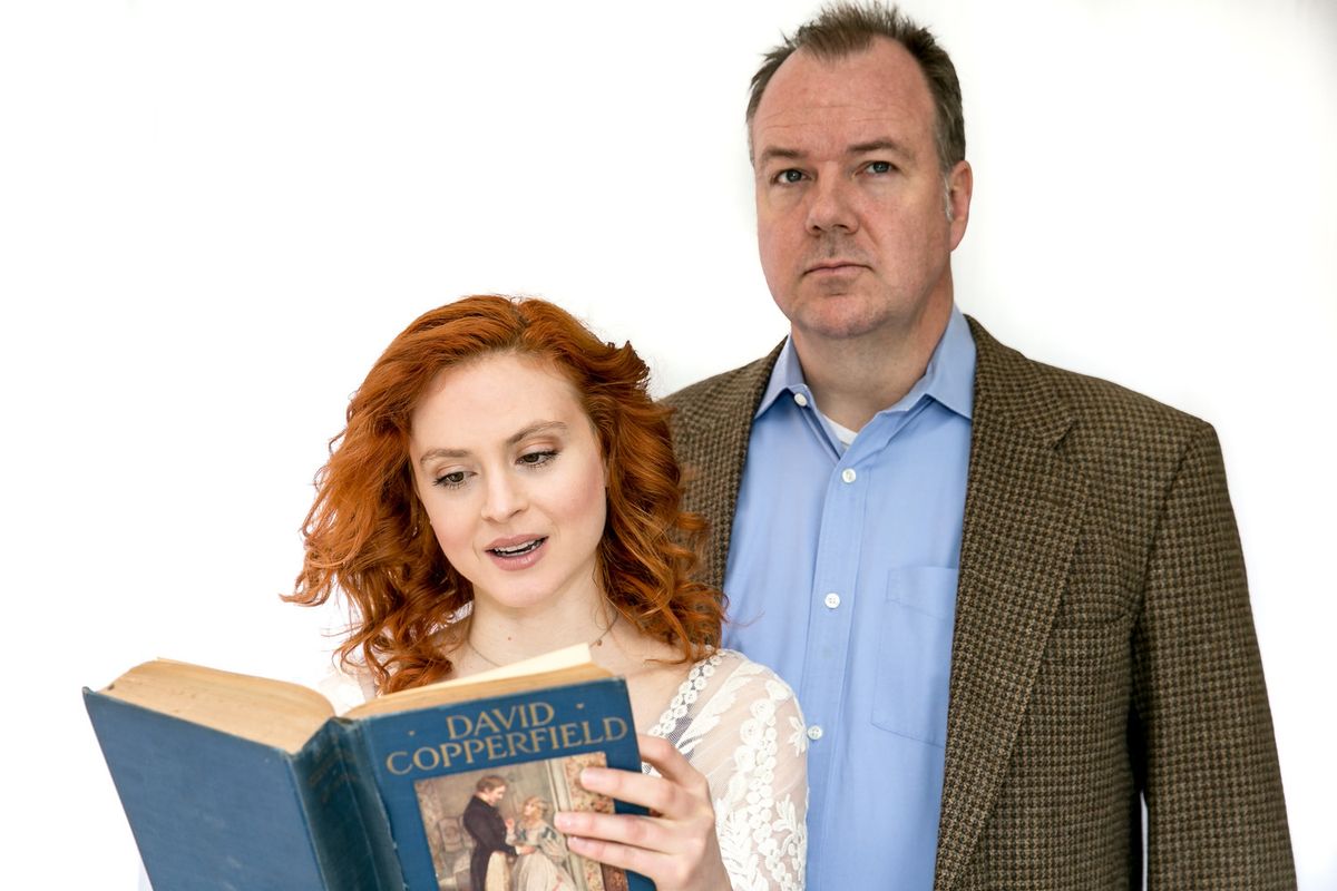 Emily Goss and Rob Nagle star in "Forever Bound,"a world premiere of a darkly funny literary thriller with a surprise twist.
Photos by Kathy Flynn, Wicked Goddess Photography Emily Goss and Rob Nagle star in "Forever Bound,"a world premiere of a darkly funny literary thriller with a surprise twist.
Photos by Kathy Flynn, Wicked Goddess Photography