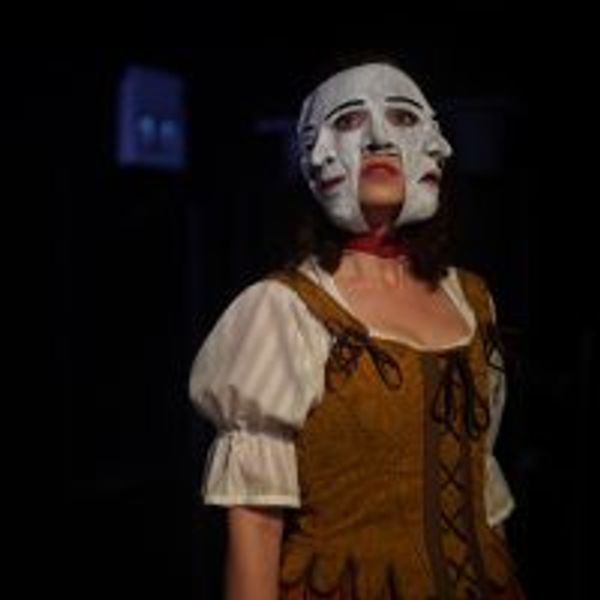 Sara Copeland (Charlotte Corday) in Organic Theater’s production of The Revolutionists, directed by Bryan Wakefield, assistant director Julia Rufo, May 29 – July 8, 2018. Photo by Anna Gelman. 5